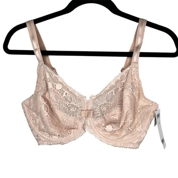 Chantelle Day to Night Full Coverage Unlined Lace Underwire Bra 34DDD c15f10 - Picture 1 of 9